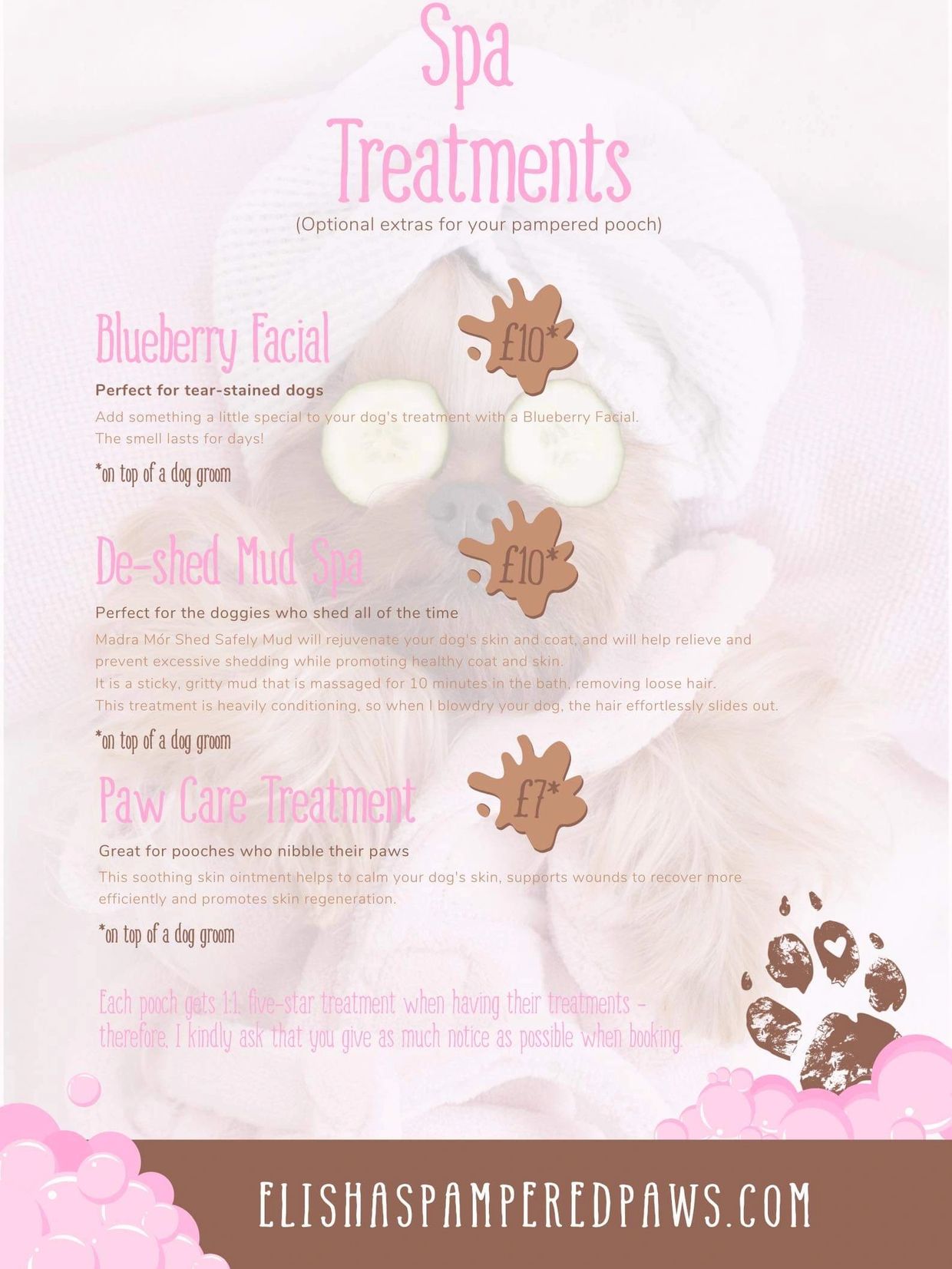 Spa treatments for dogs in romsey Elisha’s pampered paws 