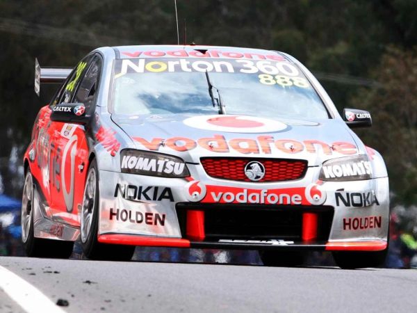 Racing car with Vodafone and Nokia sponsorship.