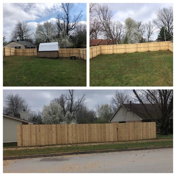 Privacy wood fences installed for home remodel near Lexington, Kentucky