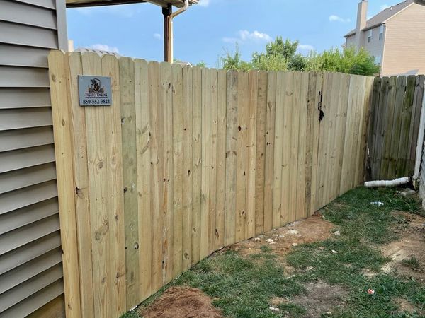 Wooden Privacy Fence for backyard protection installed in Lexington, Kentucky