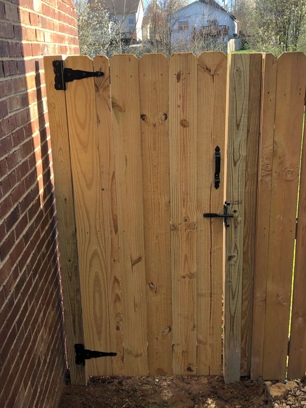 Wooden gate install for home in  Lexington, Kentucky