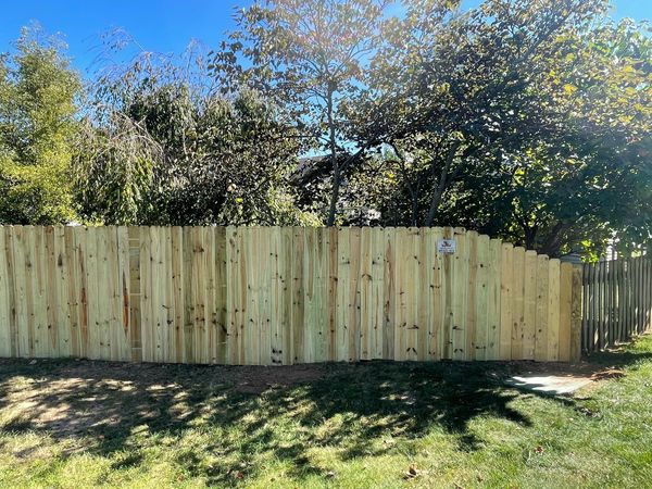 Wood Privacy fence for residential area. Installation in Lexington, Kentucky