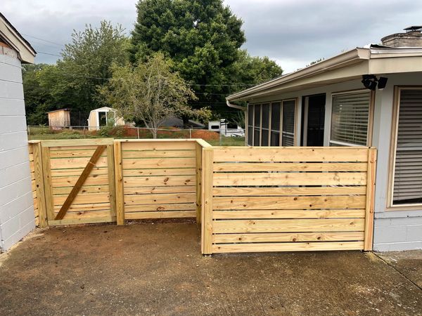 Pine Wood Fence installed for backyard and property boundary near Lexington, Kentucky
