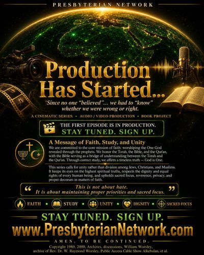 Announcement poster for Presbyterian Network's new production series focused on faith and unity.