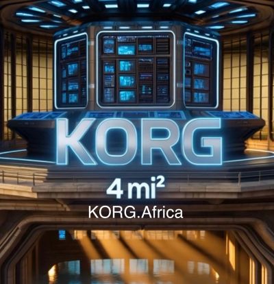Futuristic control room with KORG branding.