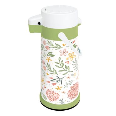 1,8 lt Decorated Pump Vacuum Flask-157-158-Mix