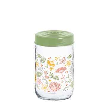660 ml Decorated Jar-Botanica