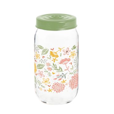 1 lt Decorated Jar-Botanica