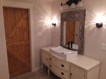 Reclaimed vintage dresser turned into sink