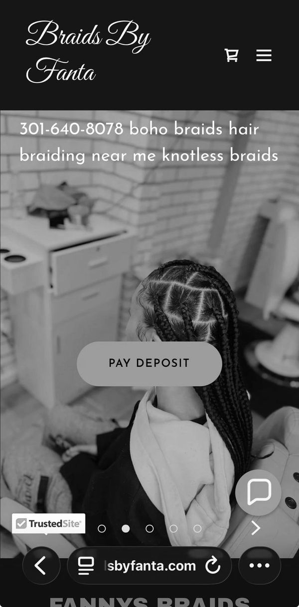 Braids By Fanta offers stylish boho and knotless braids with easy deposit payment.