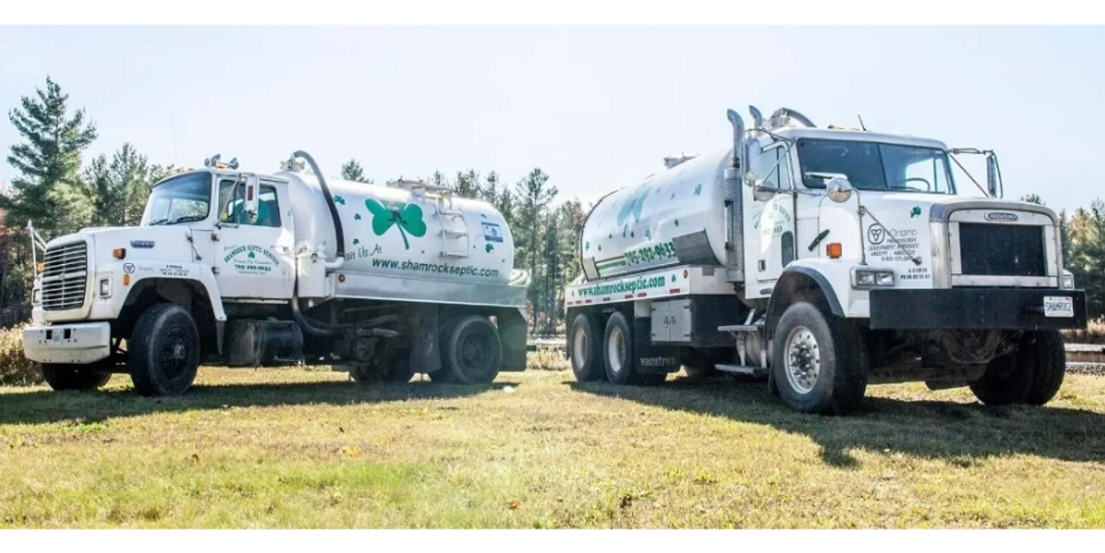 Shamrock Septic Service trucks