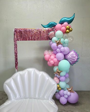 Balloons for a mermaid themed party