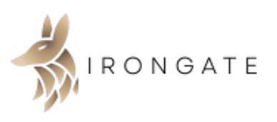 Logo featuring a stylized animal head and the word IRONGATE.