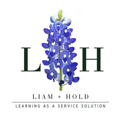 Logo for Liam + Hold, a Learning as a Service Solution.