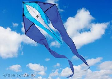 spirit of air single line kite delta dart blue