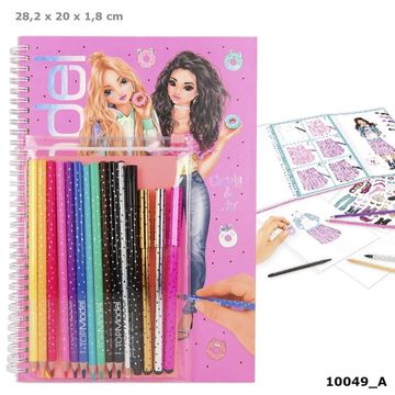 depesche top model colouring book with pen set