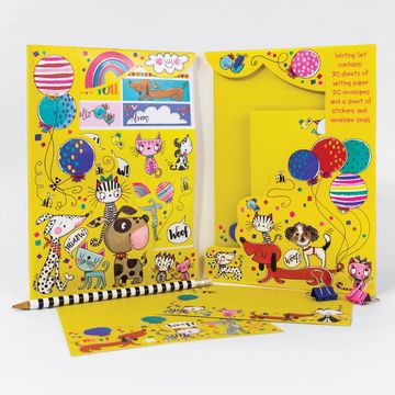 rachel ellen designs writing set dogs and cats