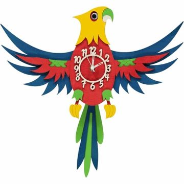 little timbers clock parrot 