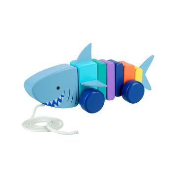 orange tree toys pull along shark