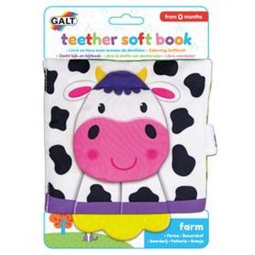 galt toys teether soft book farm