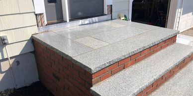 Brick and stone step repairs.