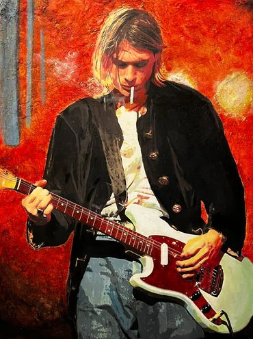 Kurt Cobain - Smells like Teenspirit
Machart: Mixedmedia
Masse: Leinwand 80x 60cm
Fr. 700.-
ARTretok