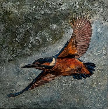 Eisvogel - Kingfisher / No. 5 der Serie
Machart: Mixedmedia
Masse: Leinwand 40x 40cm
Fr. 400.-
ARTre