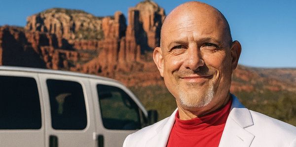 This is a picture of Allen Elfman, founder and operator of Weed Into Wine Comedy Tours.