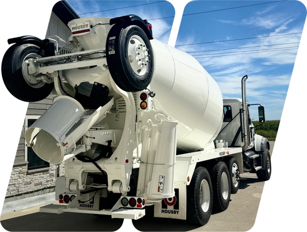 Cement mixer in Centerville, Iowa showcasing Midwest Mixers durability and engineered performance.