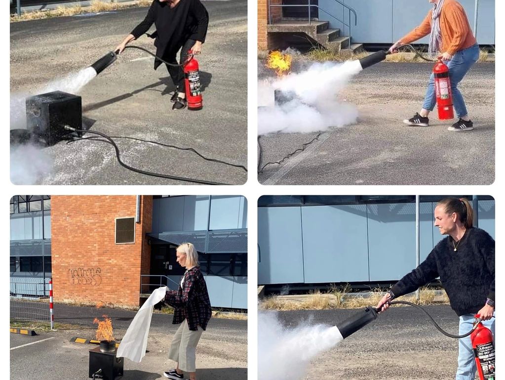 Fire Extinguisher and Fire Blanket selection, handling and operational training delivered onsite at 