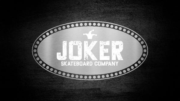 Black and white Joker logo icon