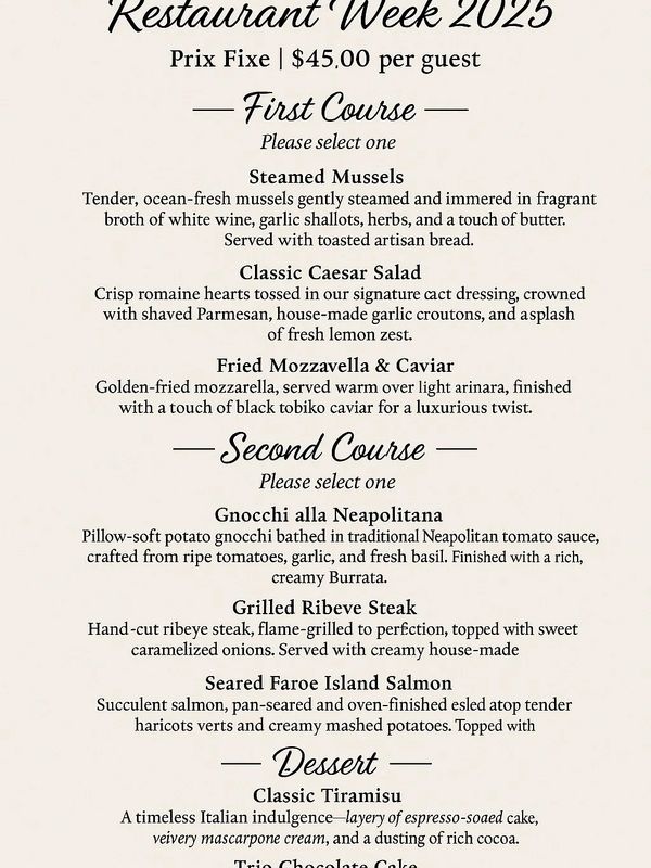 Restaurant week 2025 summer addition
