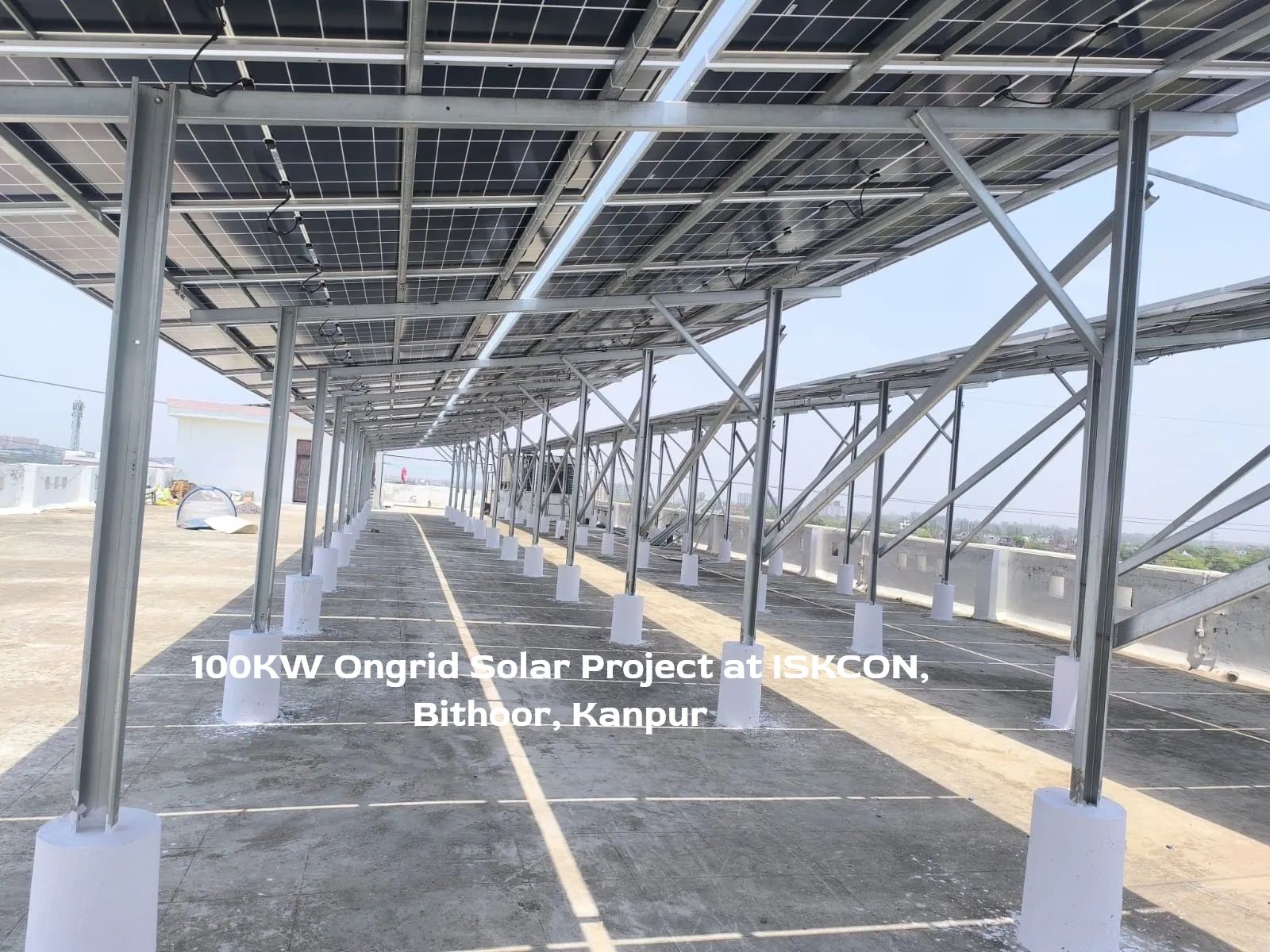 100KW Ongrid Solar Project at ISKCON, Bithoor