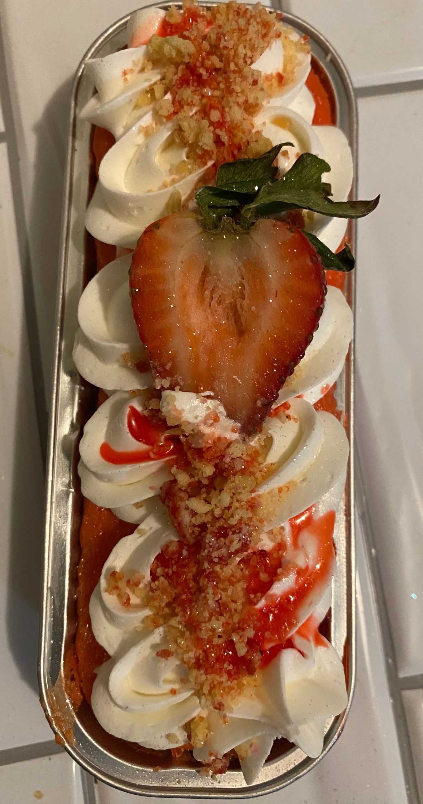 Strawberry Crunch Mini Cake
