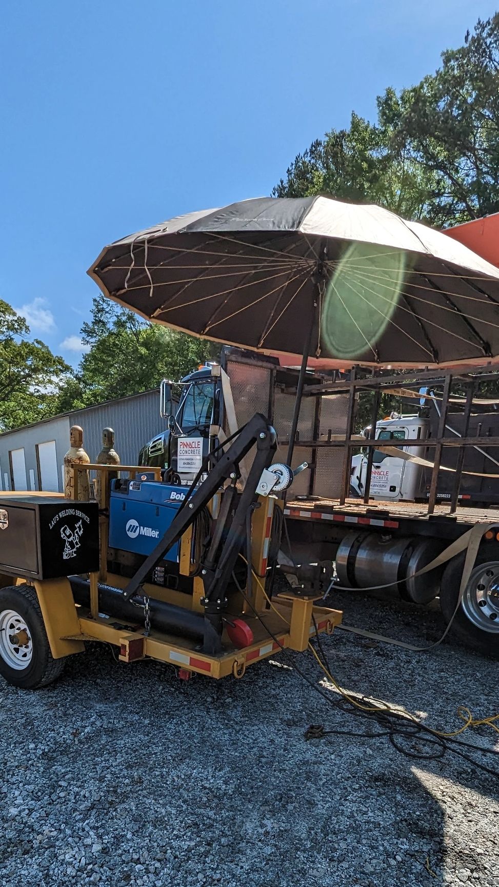 Welding on a Crane truck for one of our customers! 