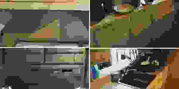 Before and after cleaning 