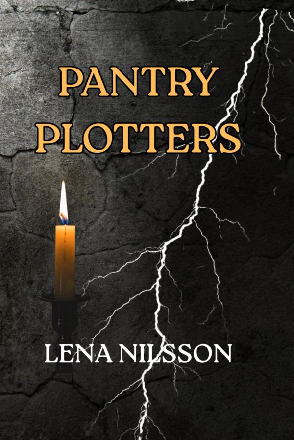 dark night, thunder and lightning, lighted candle