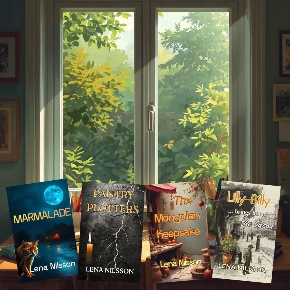 Picture of four books by Lena Nilsson
