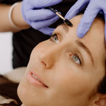 Brow Sculpting with tools of the trade. 