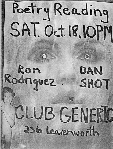 poster poetry reading San Francisco 1980