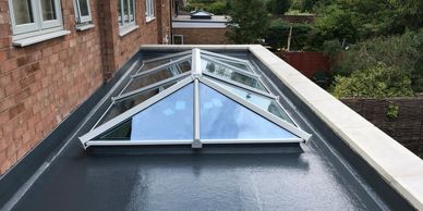 New extension flat roofing in Corby Northamptonshire.