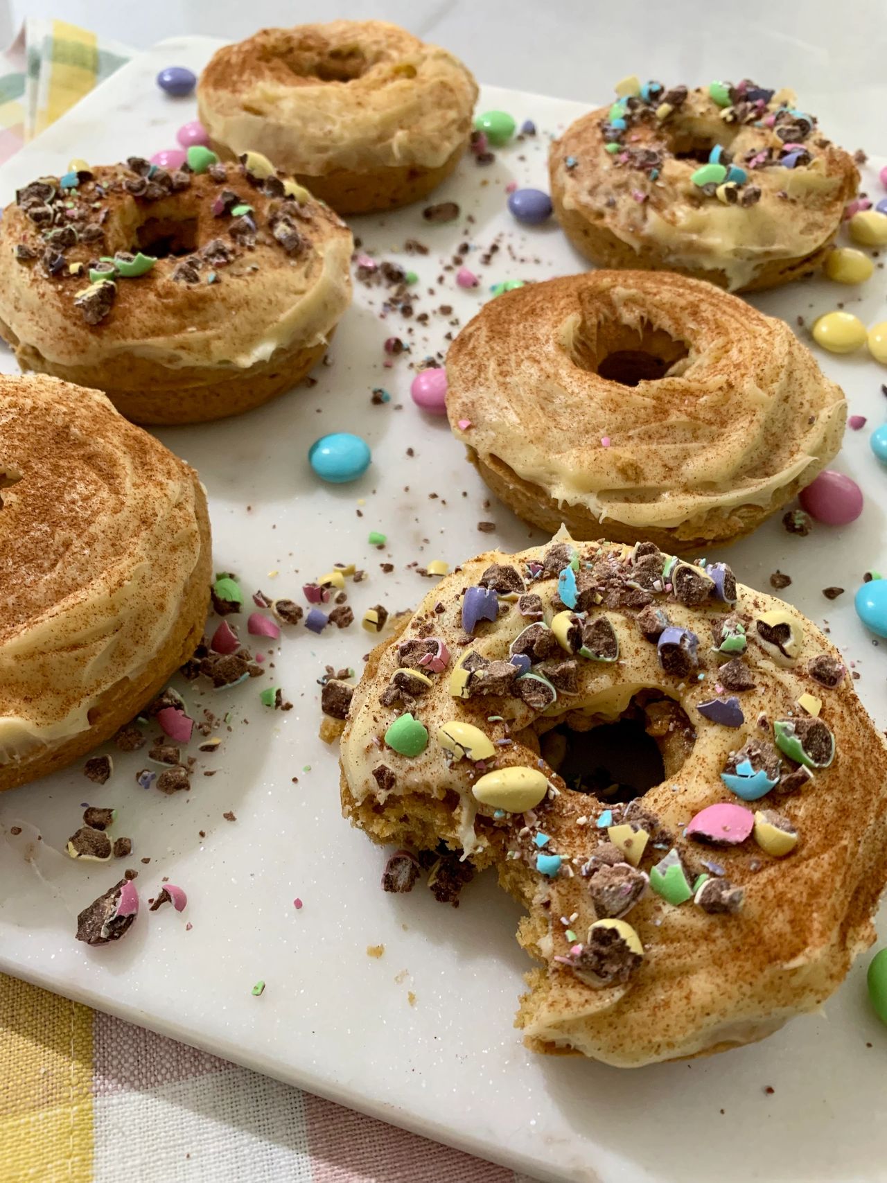 Carrot Cake Donuts with Butter Cream Frosting