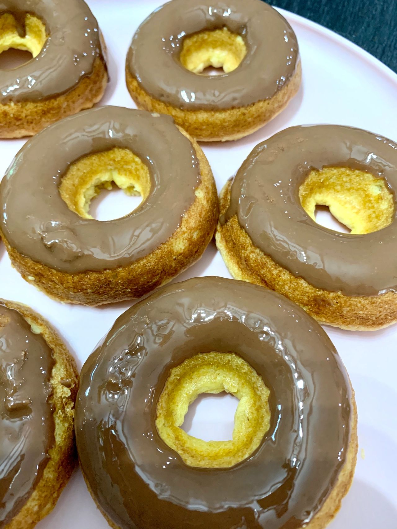 Two Ingredient Chocolate Frosted Donuts 