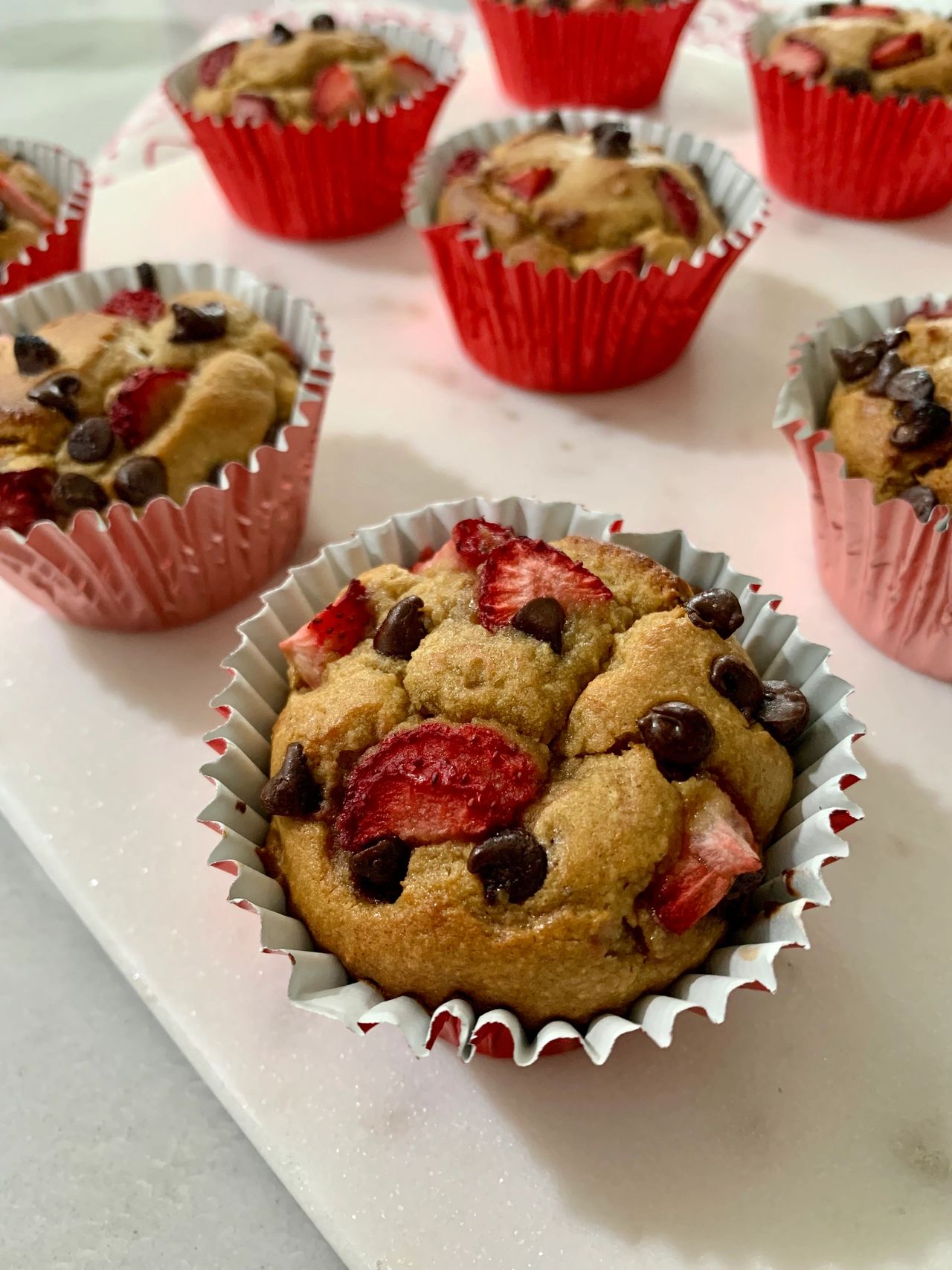 Chocolate Strawberry Muffins