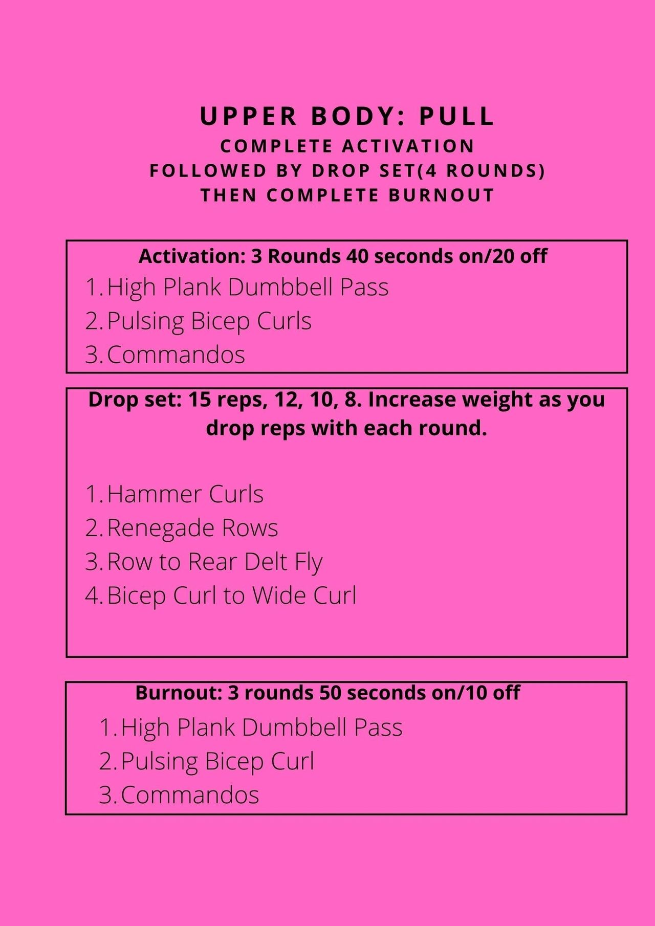 Upper Body Pull Workout 