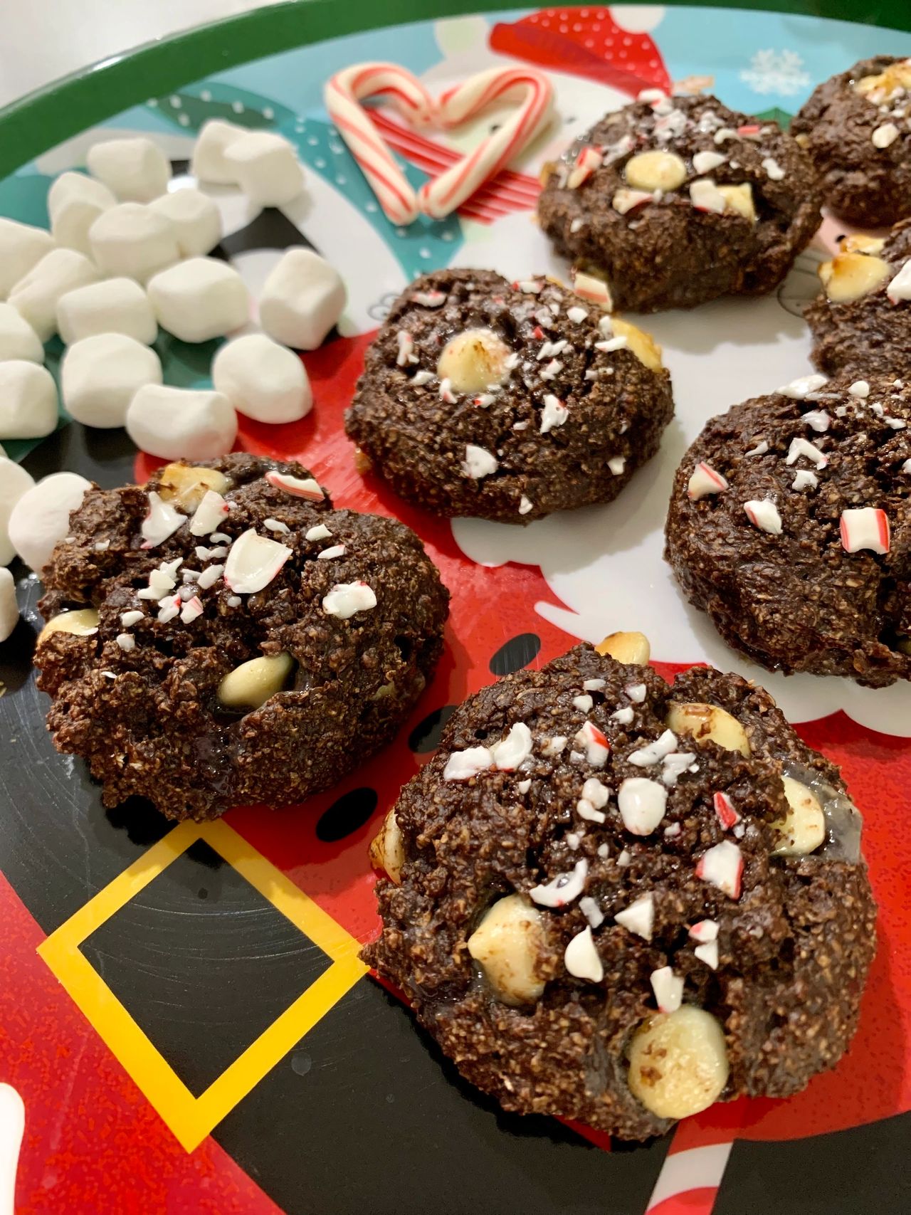 White Hot Chocolate Peppermint Cookies 