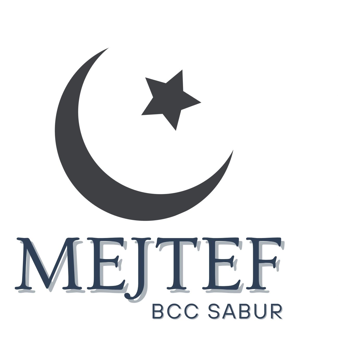 Logo featuring a crescent moon, star, and the text MEJTEF BCC SABUR.