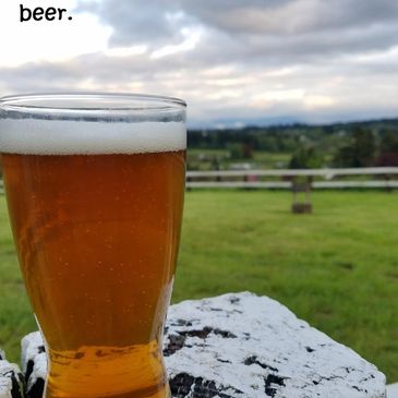 farmhouse beer, pint glass