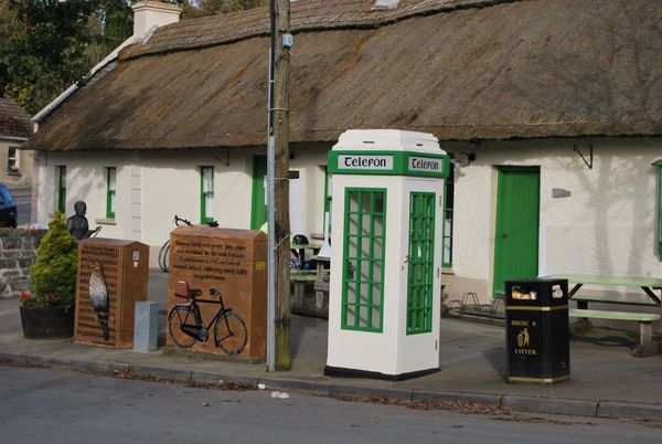 This is a photo of the phone box outside the semus ennis centre