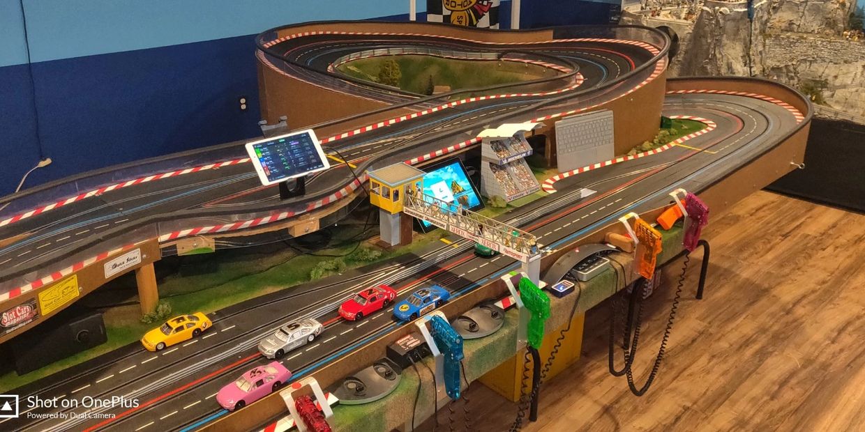 OmniSlotBox digital to analog slot car track switch.